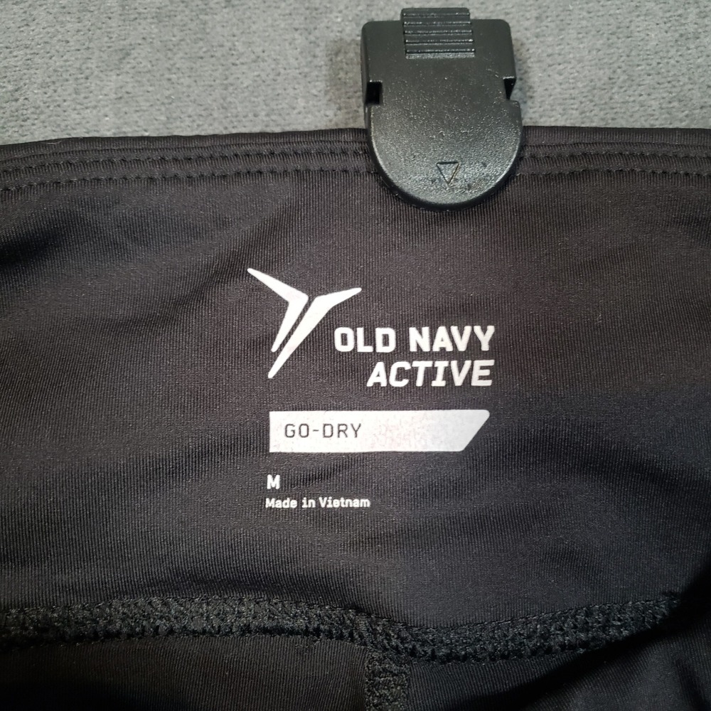 Old Navy Active Leggings Womens Medium Black Go-Dry Compression Reflective - Picture 4 of 11